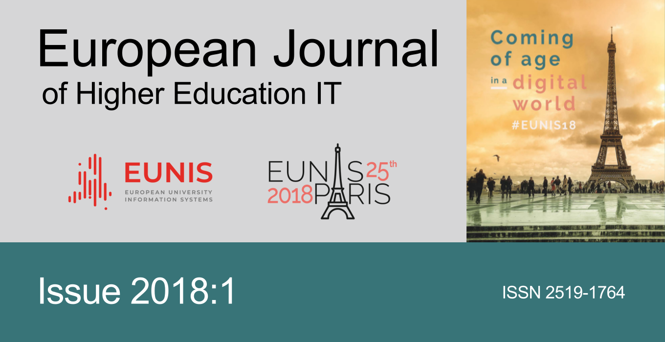 European Journal of Higher Education IT 2018-1