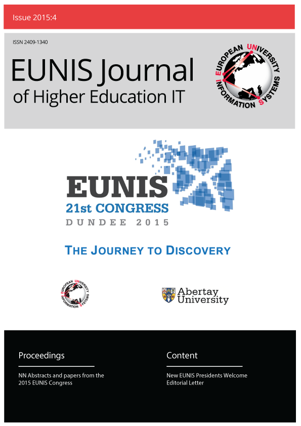 EUNIS Journal of Higher Education IT – Issue 2015/3