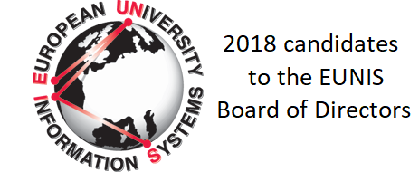 2018 candidates to the EUNIS Board of Directors